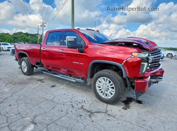 1GC4YVEY7NF243587 2022 CHEVROLET SILVERADO Бордовый Передняя правая четверть