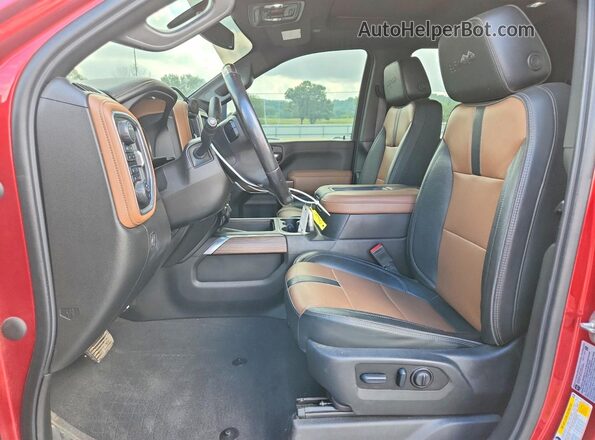 1GC4YVEY7NF243587 2022 CHEVROLET SILVERADO Бордовый Вид салона спереди