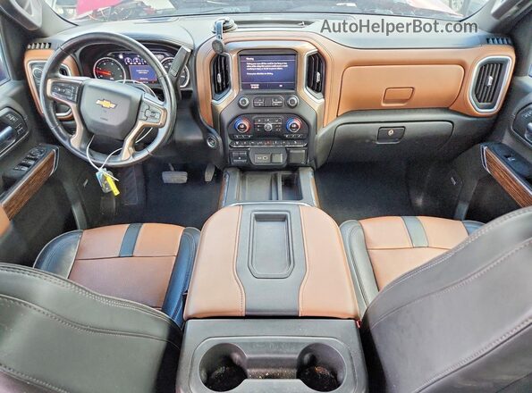 1GC4YVEY7NF243587 2022 CHEVROLET SILVERADO Бордовый Вид панели приборов