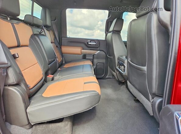 1GC4YVEY7NF243587 2022 CHEVROLET SILVERADO Бордовый Вид задних сидений