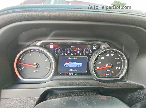 1GC4YVEY7NF243587 2022 CHEVROLET SILVERADO Бордовый Вид щитка приборов