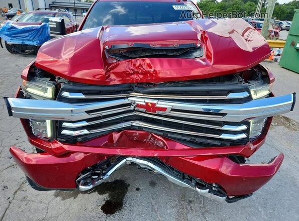 1GC4YVEY7NF243587 2022 CHEVROLET SILVERADO Бордовый Вид задней части салона