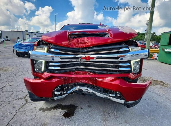 1GC4YVEY7NF243587 2022 CHEVROLET SILVERADO Бордовый Вид спереди