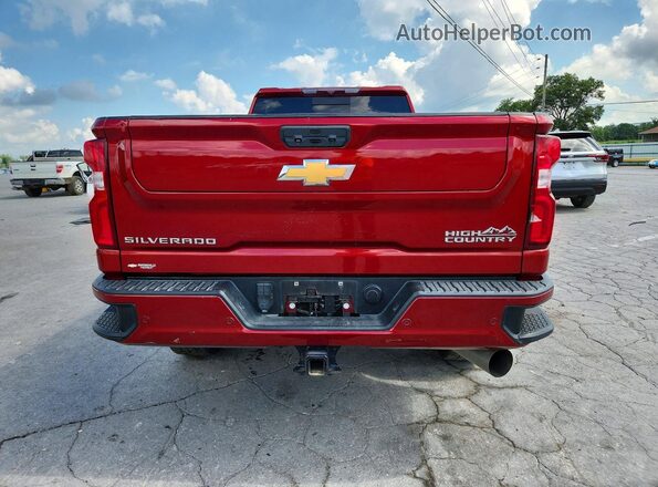 1GC4YVEY7NF243587 2022 CHEVROLET SILVERADO Бордовый Вид сзади