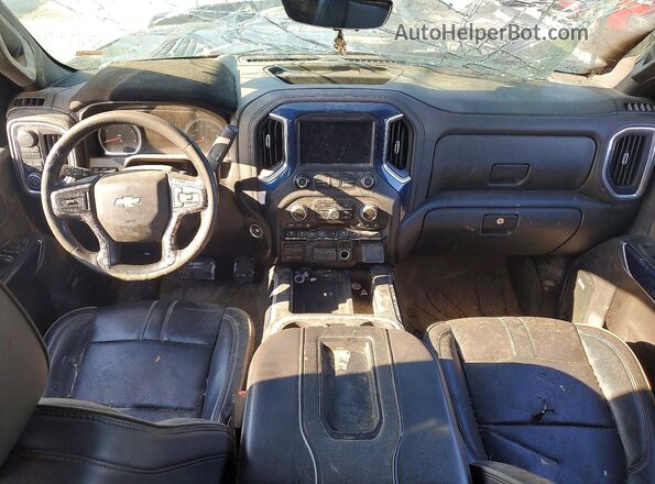 1GC4YVEY9NF117604 2022 CHEVROLET SILVERADO Blue Widok deski rozdzielczej