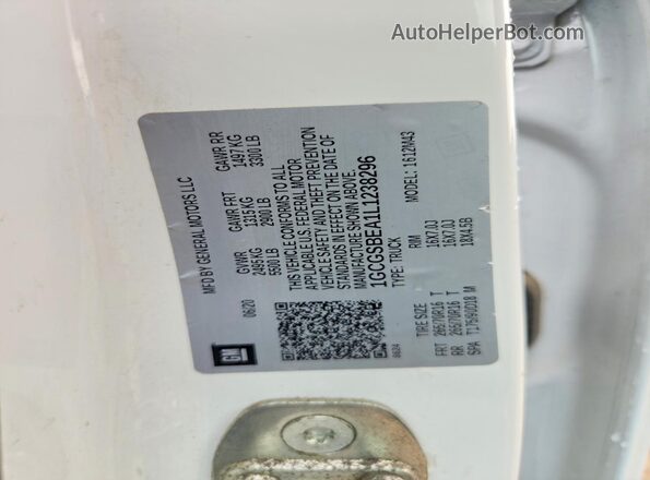 1GCGSBEA1L1238296 2020 CHEVROLET COLORADO White Engine compartment view
