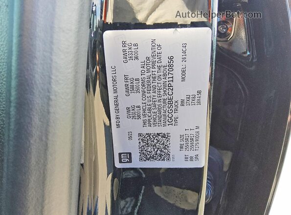 1GCGSBEC2P1170856 2023 CHEVROLET COLORADO Black Vista del compartimento del motor