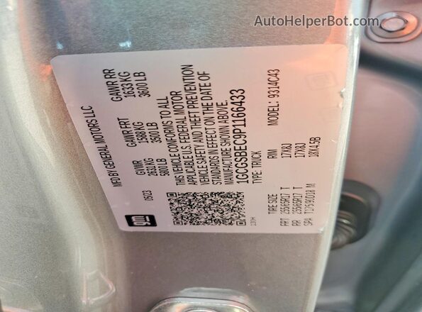 1GCGSBEC9P1166433 2023 CHEVROLET COLORADO Серебряный Вид подкапотного пространства