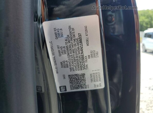 1GCGSBEN4N1186037 2022 CHEVROLET COLORADO Black Engine compartment view