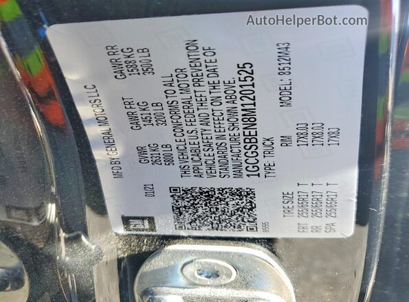 1GCGSBEN8M1201525 2021 CHEVROLET COLORADO Black Engine compartment view