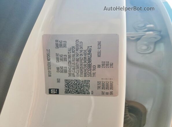 1GCGSBEN9N1294671 2022 CHEVROLET COLORADO White Vista del compartimento del motor