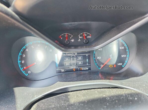 1GCGSCEA4G1347556 2016 CHEVROLET COLORADO Silver Вид щитка приладів