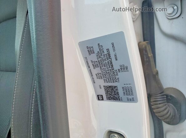 1GCGSCEN0M1298533 2021 CHEVROLET COLORADO White ძრავის განყოფილების ხედი