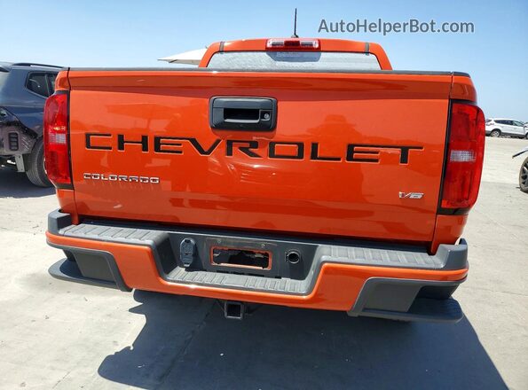 1GCGSCEN1M1262723 2021 CHEVROLET COLORADO Оранжевый Вид сзади