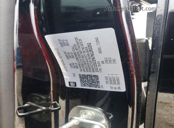 1GCGSCEN7N1293251 2022 CHEVROLET COLORADO Black VIN sticker view