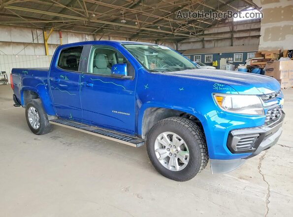 1GCGSCEN9M1130485 2021 CHEVROLET COLORADO Blue Передня права чверть