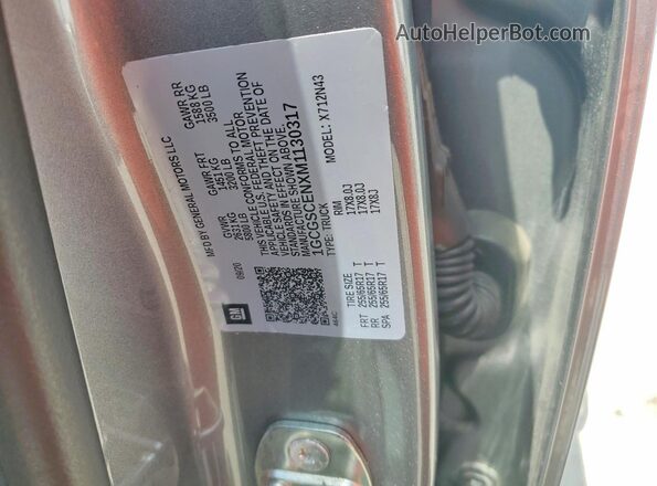 1GCGSCENXM1130317 2021 CHEVROLET COLORADO Gray Engine compartment view