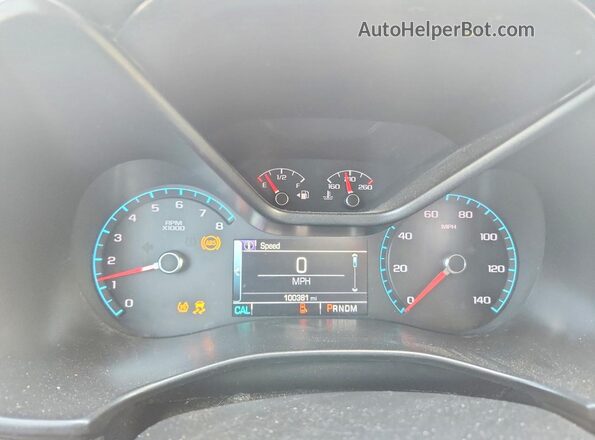 1GCGSDE39G1286955 2016 CHEVROLET COLORADO Black ხელსაწყოთა პანელის ხედი