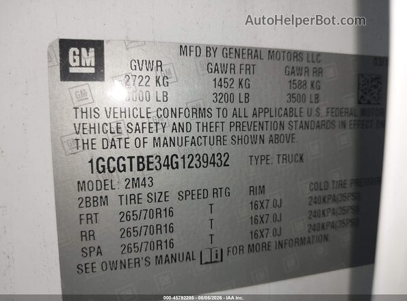 1GCGTBE34G1239432 2016 CHEVROLET COLORADO Gray Widok komory silnika