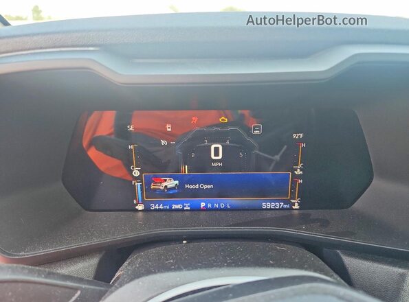1GCGTBECXP1192293 2023 CHEVROLET COLORADO White ხელსაწყოთა პანელის ხედი