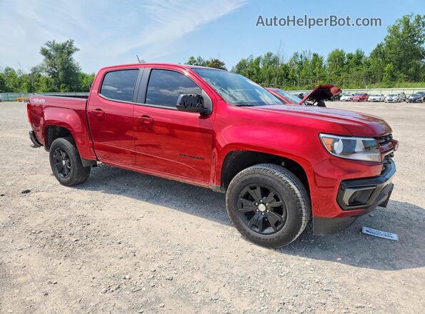 1GCGTCEN7M1260231 2021 CHEVROLET COLORADO Красный Передняя правая четверть