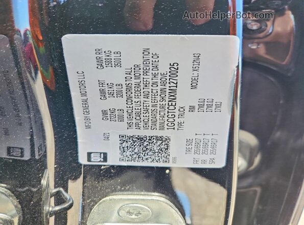 1GCGTCENXM1270025 2021 CHEVROLET COLORADO Черный Вид подкапотного пространства