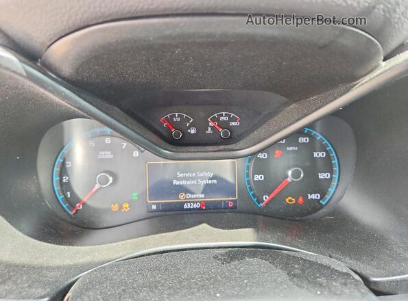 1GCGTCENXN1143714 2022 CHEVROLET COLORADO White Instrument cluster view