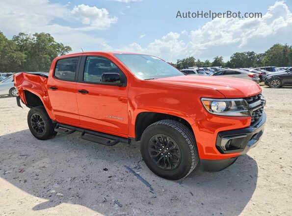 1GCGTDEN3M1205944 2021 CHEVROLET COLORADO Оранжевый Передняя правая четверть