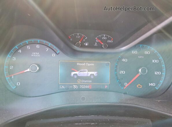 1GCGTDEN5M1189892 2021 CHEVROLET COLORADO Silver Вид щитка приладів