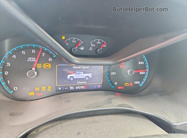 1GCGTDEN7K1151691 2019 CHEVROLET COLORADO Burgundy Instrument cluster view