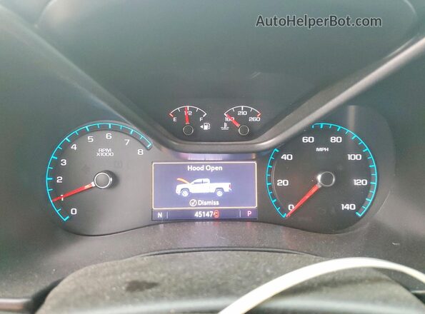 1GCGTDEN8L1200981 2020 CHEVROLET COLORADO Gray Instrument cluster view