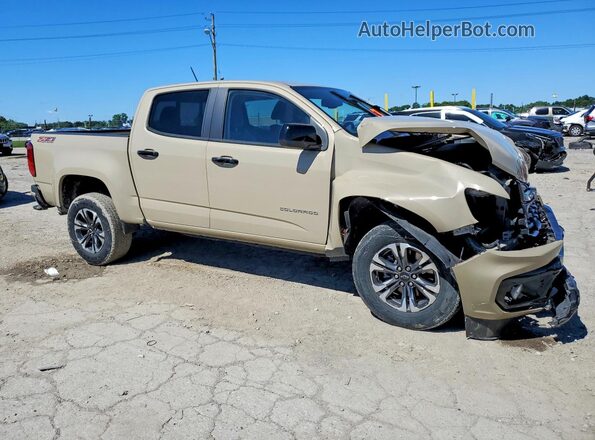 1GCGTDEN8N1123614 2022 CHEVROLET COLORADO Желто-коричневый Передняя правая четверть