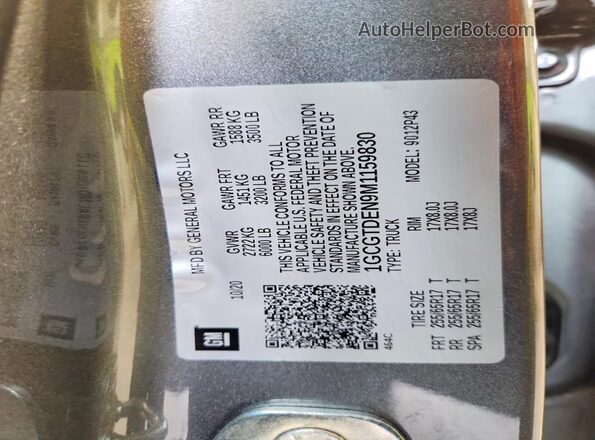 1GCGTDEN9M1159830 2021 CHEVROLET COLORADO Gray Շարժիչի բաժամունքի տեսք