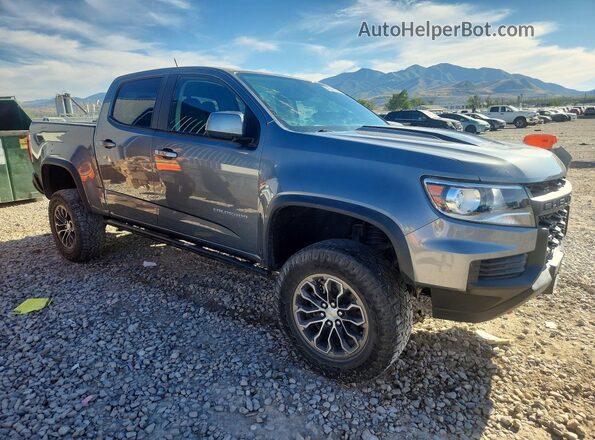 1GCGTEEN5M1255279 2021 CHEVROLET COLORADO Gray Przód prawy