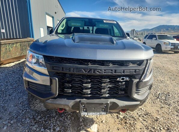 1GCGTEEN5M1255279 2021 CHEVROLET COLORADO Gray Widok z przodu