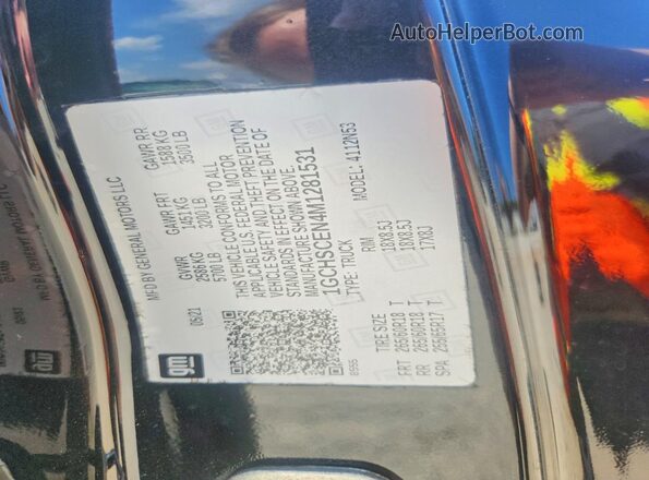 1GCHSCEN4M1281531 2021 CHEVROLET COLORADO Черный 