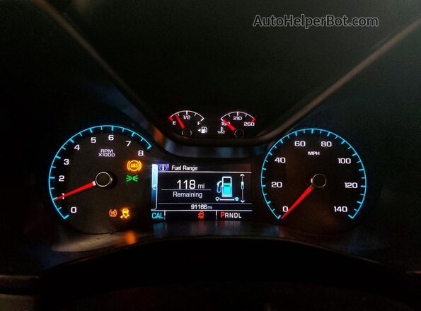 1GCHTCEN8J1297370 2018 CHEVROLET COLORADO White Вид щитка приладів