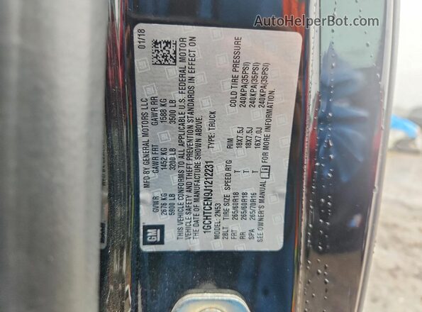 1GCHTCEN9J1212231 2018 CHEVROLET COLORADO Black Вид підкапотного простору