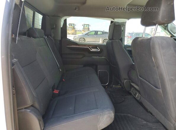 1GCPACE89PZ304493 2023 CHEVROLET SILVERADO White უკანა სავარძლების ხედი