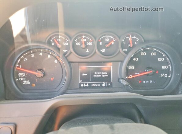 1GCPDAEK1RZ240217 2024 CHEVROLET SILVERADO White Instrument cluster view
