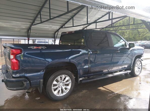 1GCPDBEK2NZ630288 2022 CHEVROLET SILVERADO Blue უკანა სალონის ხედი