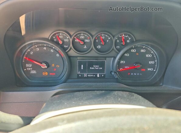 1GCPDBEK5NZ584035 2022 CHEVROLET SILVERADO Black Vista del cuadro de instrumentos