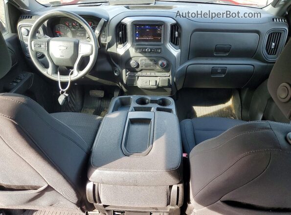 1GCPDBEK9NZ593496 2022 CHEVROLET SILVERADO Red Widok deski rozdzielczej