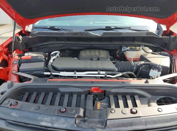 1GCPDBEK9NZ593496 2022 CHEVROLET SILVERADO Red Widok wnętrza z tyłu