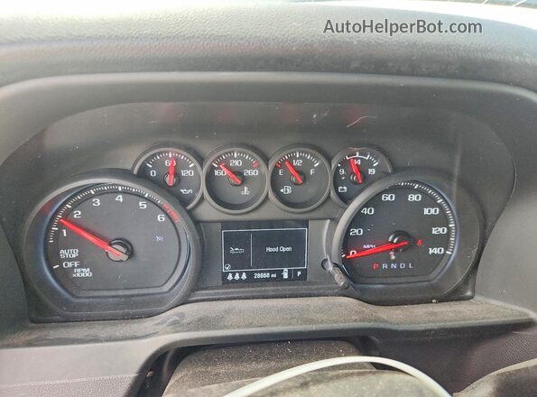 1GCPDBEKXRZ372821 2024 CHEVROLET SILVERADO Blue Vista del cuadro de instrumentos