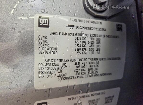 1GCPDDEK2PZ192354 2023 CHEVROLET SILVERADO Gray Vista del compartimento del motor