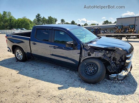 1GCPDKEK4NZ606445 2022 CHEVROLET SILVERADO Blue Delantero derecho