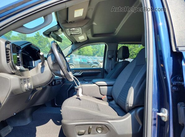 1GCPDKEK4NZ606445 2022 CHEVROLET SILVERADO Blue Vista interior delantera