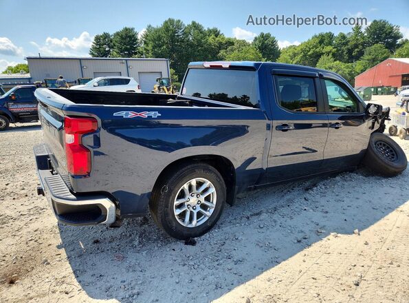 1GCPDKEK4NZ606445 2022 CHEVROLET SILVERADO Blue Trasero derecho