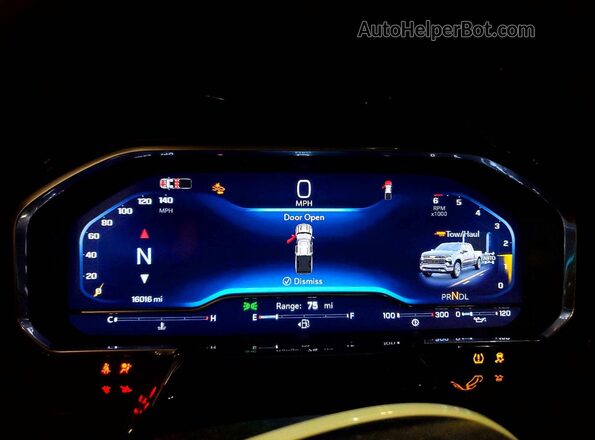 1GCPDKEKXRZ331508 2024 CHEVROLET SILVERADO Красный Вид щитка приборов